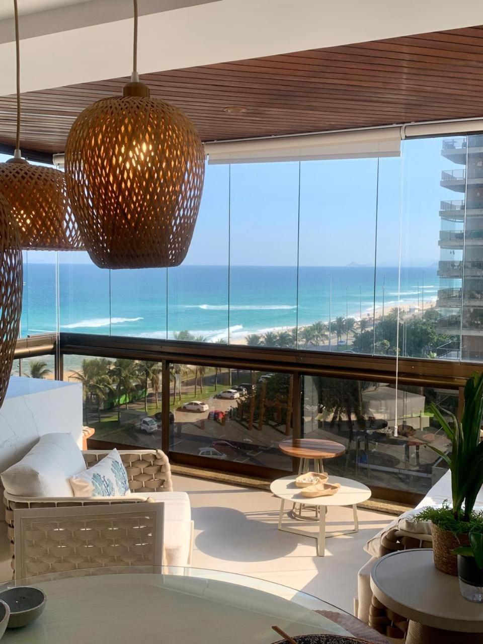 Lindo Apto No Melhor Lugar Da Barra Da Tijuca! Com Uma Vista De Tirar O Folego, Frente Para O Mar! Totalmente Equipado E Decorado Ao Lado Dos Melhores Hoteis E Quiosques Da Barra! Portaria 24H, Piscina, Sauna, Jacuzzi, Academia, Garagem, Wi-Fi, Lavan Ρίο ντε Τζανέιρο Εξωτερικό φωτογραφία